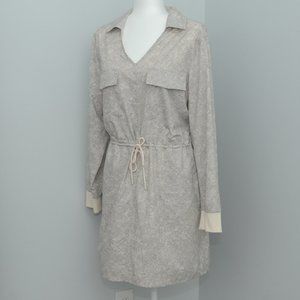 ATHLETA Zuma Printed Viper Gray Shirt Dress Size XL NEW white